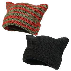 7440 Beanie Warm Winter Hats Soft Knit Lazy Beanie  Cat Beanie， Fox hat